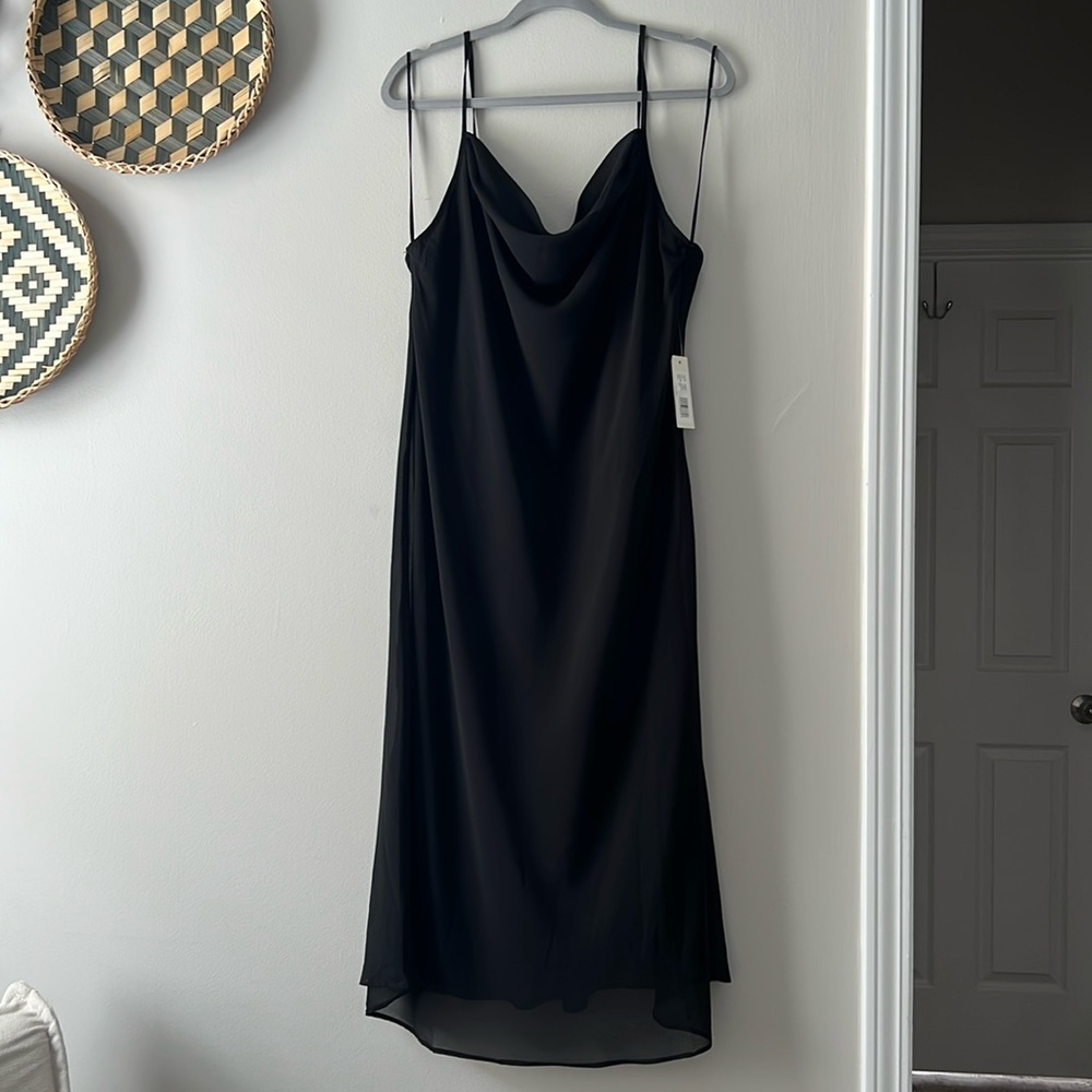 Black 2 layer spaghetti strap dress new with tags